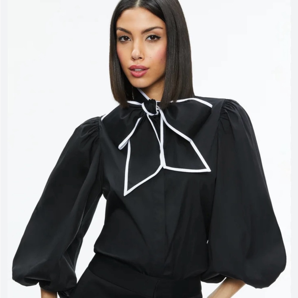 Alice and Olivia Lou Bow tie Blouse